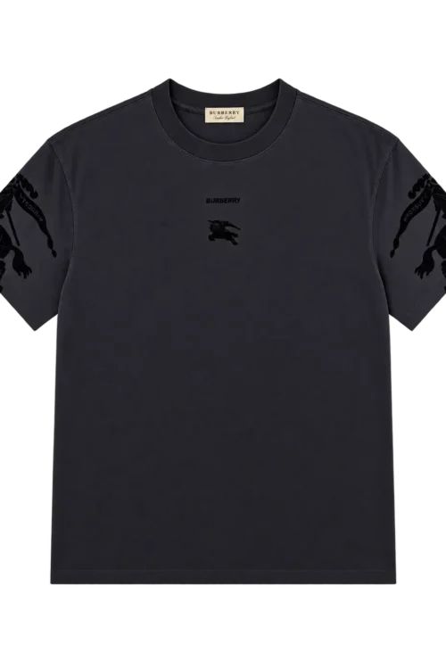Burberry Tonal Equestrian Knight T-Shirt – Charcoal Black