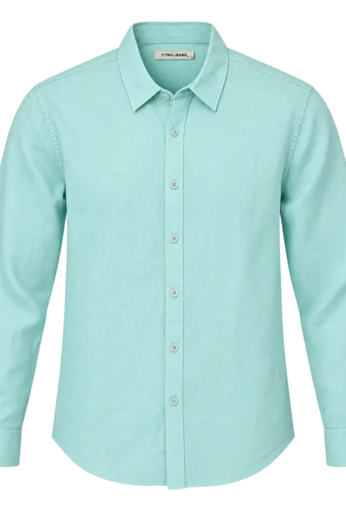 Y.Two Long Sleeve Button-Up Shirt