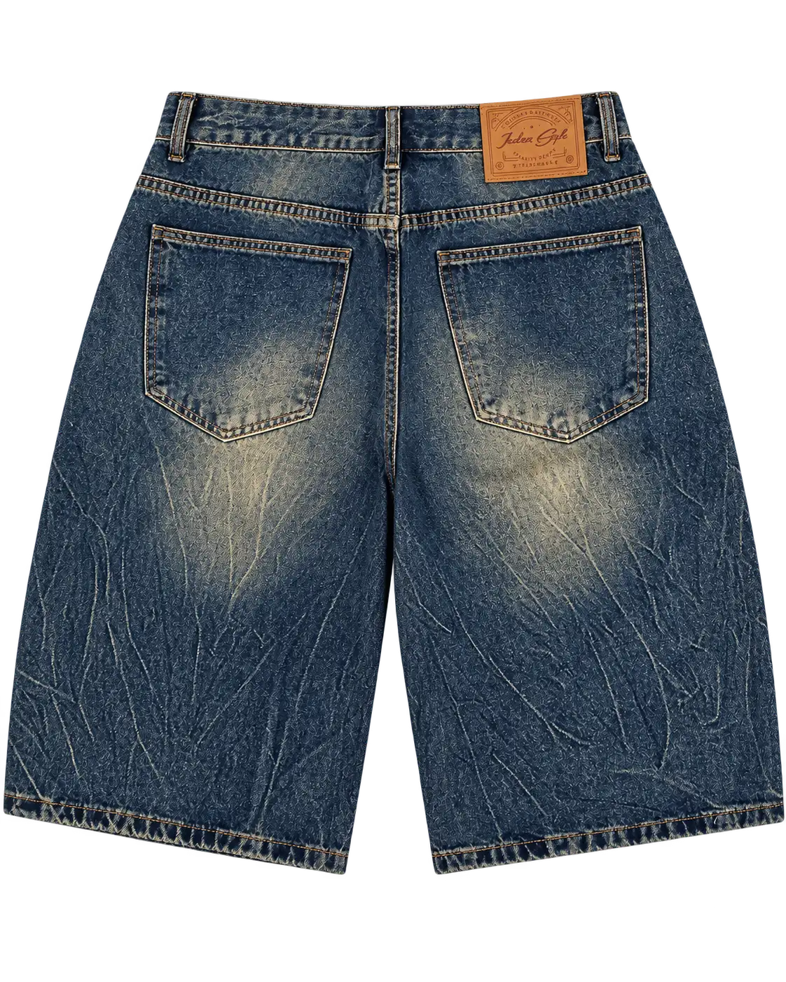 Trademark Blue Vintage Washed Denim Shorts - Image 2