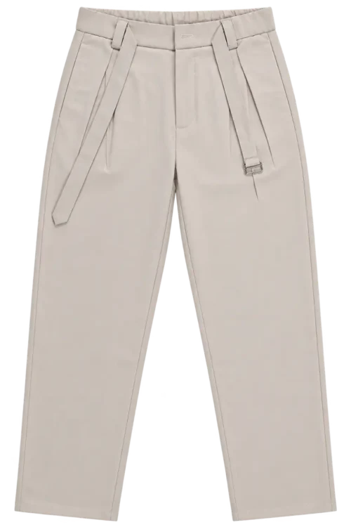 MB & Fashion Pleated Strap Tailored Pants